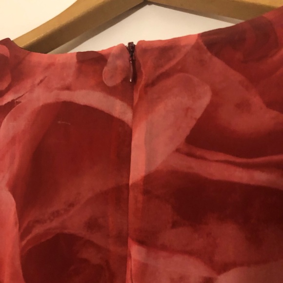 Vintage! Donna Ricco Rose Print Midi Dress Ruffle - Picture 6 of 8